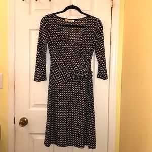 Evan Picone black patterned dress